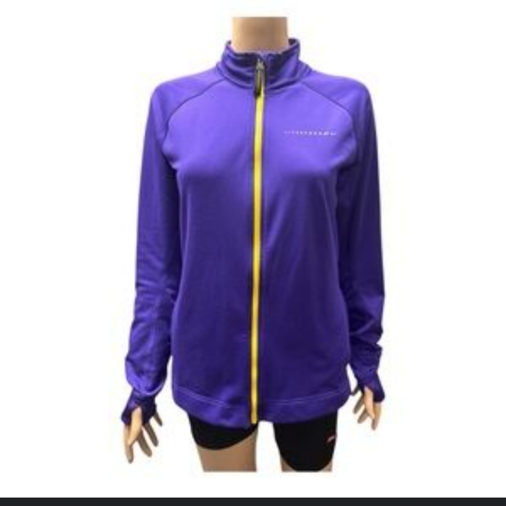 Nike Fleece Full Zip Livestrong Athletic Jacket With Thumbholes Size Small